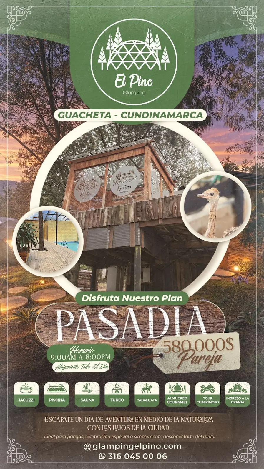 🌿✨ PLAN PASADÍA EN GLAMPING LUXURY ✨🌿